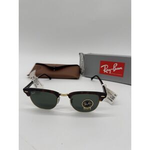 RAY-BAN RB 3016 W0366 HAVANA GOLD CLUBMASTER AUTHENTIC FRAMES SUNGLASSES 49-21